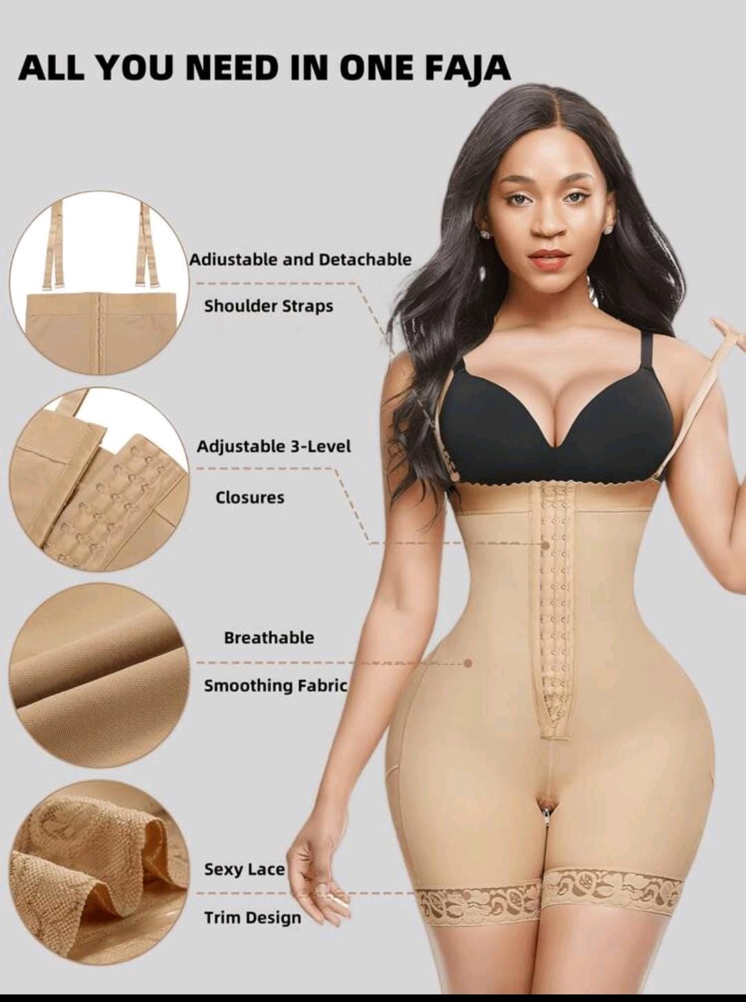 Faja Body Completo con Triple Cierre 🥳